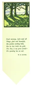 Bookmark: Bookmark with design and poem