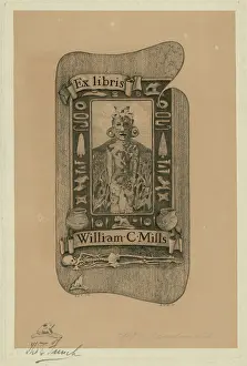 Bookplate: Bookplate of archaeologist William C. Mills