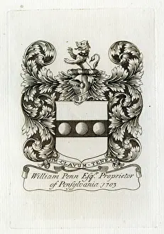 1703: Bookplate of William Penn
