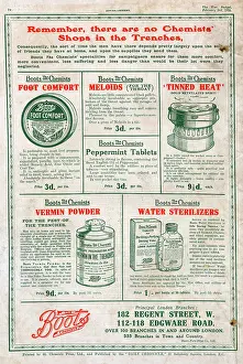 Vermin: Boots advertisement WW1 - comforts for the trenches