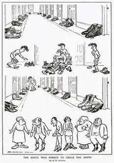 Shoeblack: The Boots Who Forgot to Chalk the Boots, H.M. Bateman