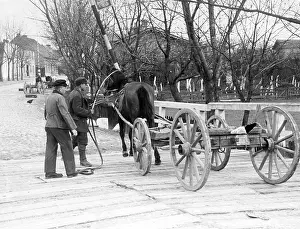 Allow: Border crossing at Bischofswerder, around the 1920s