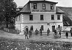Disputed: Border guard in the German-Czech border area, 1919