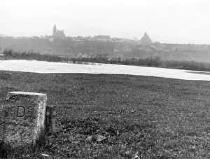 Demarcation: Border stone at Gross-Nebrau, 1939