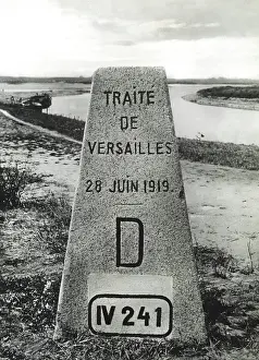 Boundary: Border stone at the trijunction between Poland