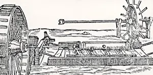 Boring: Boring cannon. In the left foreground is a two-man