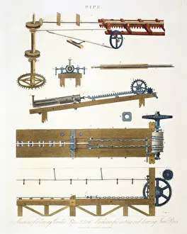 Boring: Boring wooden pipes, and casting and drawing iron