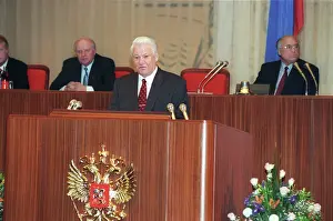 Constructors: Boris Yeltsin at All-Russian conference of constructors