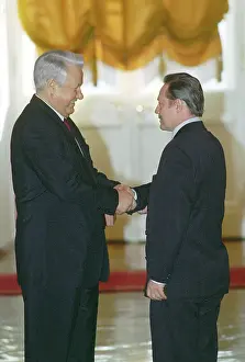 Fatherland: Boris Yeltsin at ceremony of state awarding, 1996