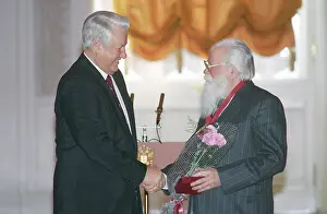 Fatherland: Boris Yeltsin at ceremony of state awarding, 1996