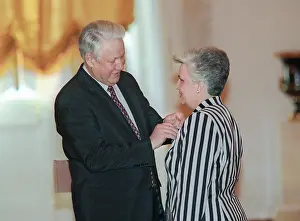 Fatherland: Boris Yeltsin at ceremony of state awarding, 1996