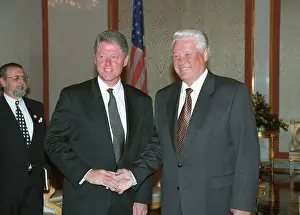 Greets: Boris Yeltsin and Bill Clinton, 1995