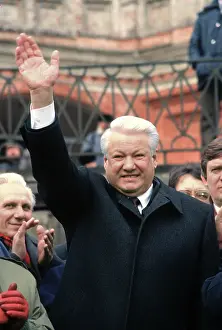 Descent: Boris Yeltsin to take part in demonstration, 1993