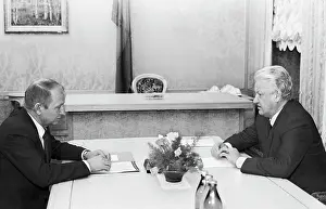 Kuchma: Boris Yeltsin and Leonid Kuchma, 1992