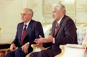 Rsfsr: Boris Yeltsin and Mikhail Gorbachev, 1991