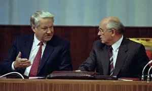 Lizunov: Boris Yeltsin and Mikhail Gorbachev, 1991