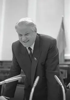Ends: Boris Yeltsin at press-conference, 1991