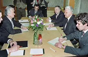 Rolland: Boris Yeltsin and Rolland Dumas, 1993