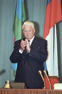 Constitutional: Boris Yeltsin at session of Constitutional Council, 1993