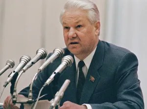 Nationalities: Boris Yeltsin at session of Supreme Soviet of USSR, 1990