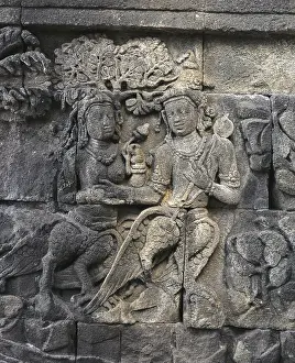 Indonesians: Borobudur Temple. 9th c. INDONESIA. Borobudur. Reliefs