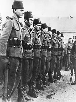 Exercising: Bosnian members of the Weapon-SS while exercising, 1943