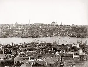 Bosphorous: Across Bosphorous, Constantinople, Istanbul, Turkey, c.1890