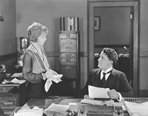 Irritated: Boss annoyed with secretary
