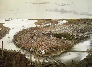 Cityscapes: Boston, Bird's Eye View from the North 1877