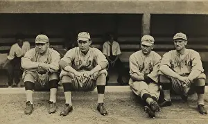 Delos: Boston Red Sox players sitting in front of their