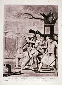 Tarred: The Bostonian's paying the excise-man, or tarring & featheri