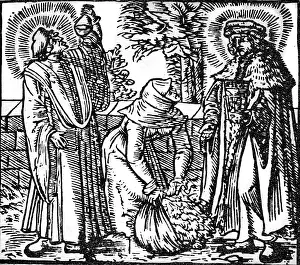 Urine: botany, herbs, herb woman bringing collected