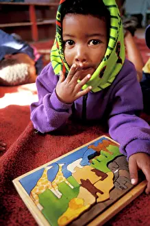 Preschool: Botswana, d'Kar - young San Bushman child