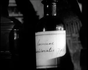 Cocaine: Bottle Of Cocaine in a Mock-up Of Sherlock