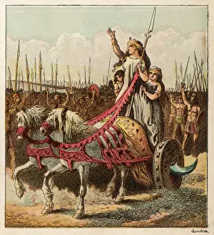 Encourages: Boudicca and her Army