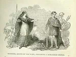 1836: Boudicca, Queen of the Iceni, censuring a Romanized Briton
