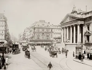 Anspach: Boulevard Anspach, Bourse, stock exchange, Brussels, Belgium