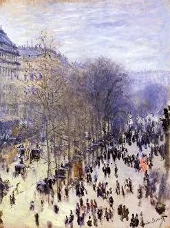 Strolling: Boulevard des Capucines, by Monet