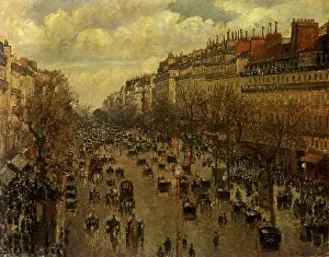 Pissarro: Boulevard Montmartre, Afternoon Sun, Camille Pissarro