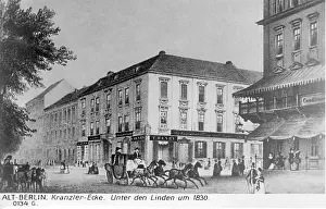 Confectionery: The boulevard Unter den Linden in Berlin, around 1830