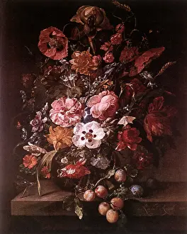 1703: Bouquet in Glass Vase