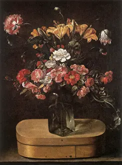 Linard: Bouquet on Wooden BoX