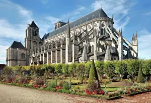 Chevet: Bourges Cathedral, Bourges, Centre Val de Loire, France