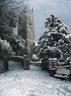 Atcolourisedpic: BOVEY TRACEY SNOW SCENE