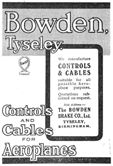 Bowden: Bowden Controls & Cables 1918