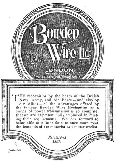 Bowden: Bowden Wire 1918