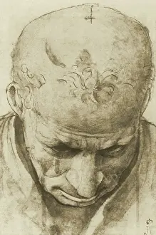 Seniors: Bowed Head of Old Man