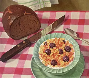 Loaf: Bowl of Cereal and Loaf of Bread