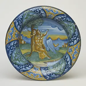 Faenza: Bowl: Leda and the Swan