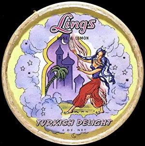 Orientalism: Box label, Lings Turkish Delight